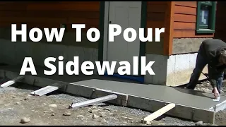 Beginners Concrete Sidewalk - Do It Yourself (Form, Pour, Finish)