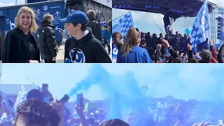POMPEY FANS CELEBRATE WITH CHAMPIONS ON SOUTHSEA COMMON..FANS VIEWS ON FAVOURITE MOMENTS OF SEASON