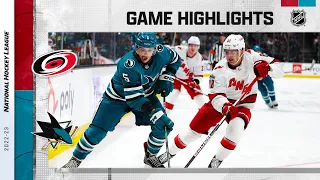 Hurricanes @ Sharks 10/14 | NHL Highlights 2022