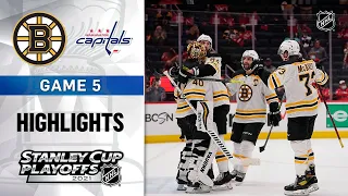 First Round, Gm 5: Bruins @ Capitals 5/23/21 | NHL Highlights