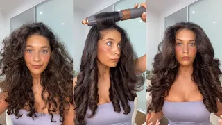 NEW DYSON AIRWRAP ON CURLY HAIR? | BLOW OUT TUTORIAL