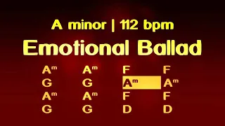 Emotional Ballad, backing track for Guitar, A minor 112bpm. Play along and enjoy!