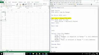 11. Excel VBA - How to handle Error ?