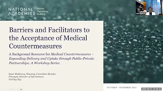 Barriers and Facilitators to the Acceptance of Medical Countermeasure