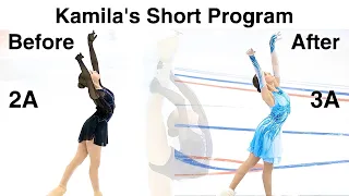 Kamila Valieva Short Program 5 Months Difference Improvements