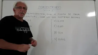 Porcentagem   Aula 6   Transformar um número decimal em porcentagem