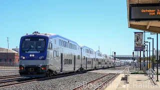 ACEX 3310 Leads Cab Car Test Train Through Weber St Crossing Stockton, CA