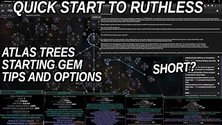 Ruthless SSF quick guide 1 starting gems and atlas