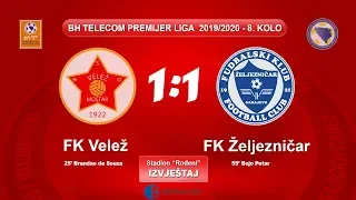 Izvještaj: BHT Premijer liga / 8. kolo / FK Velež - FK Željezničar  1:1
