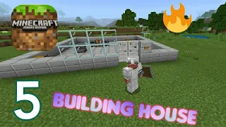 Minecraft : Pocket Edition Gameplay Walkthrough part 5 , Building a house (iOS , Android)