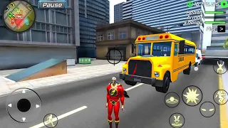 Amazing Iron Hero New York Gangster City - School Bus Driving Sim 3D - Android Gameplay