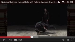 Ninjutsu Bujinkan Kaiten Rolls with Katana Samurai Sword