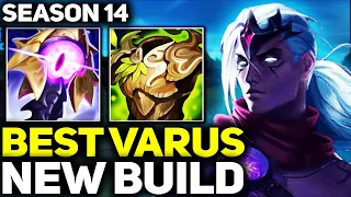RANK 1 BEST VARUS IN THE WORLD NEW BUILD GAMEPLAY! | Season 14 League of Legends