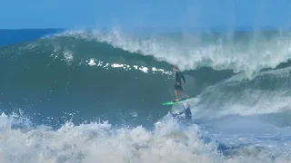 CRAZY OUTER SANDBAR BARRELS DURING HURRICANE LEE!