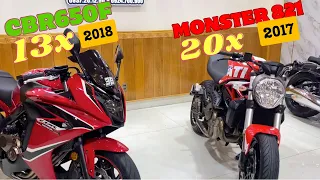 Honda cbr650f 2018 (13x) + monster821  2017(14x)-thi moto thủ đức