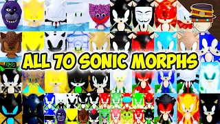 How to get ALL 70 SONIC MORPHS in Find the Sonic Morphs [70] | Roblox