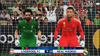 PES 2018 | goalkeeper SALAH vs goalkeeper RONALDO | Penalty Shootout | Liverpool vs Real Madrid