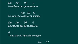 Zaz & Lenorman   La Ballade des Gens Heureux . Karaoké d accords pour accompagner a la guitare .