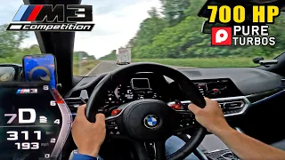 700HP STRAIGHT PIPED BMW M3 G80 on Autobahn