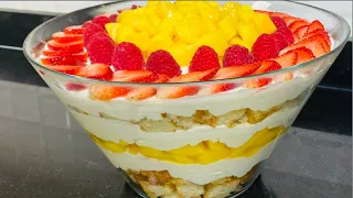 Easy Mango berries trifle||just simply food