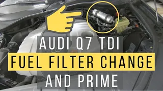 Audi Q7 TDI Fuel Filter Change and Prime with VCDS