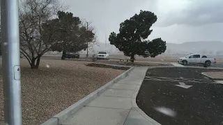 Mojave Desert Snow Microburst