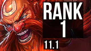 GRAGAS vs EVELYNN (JUNGLE) | Rank 1, Rank 1 Gragas, 7/0/8, Godlike | TR Challenger | v11.1