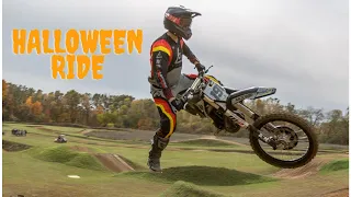 HALLOWEEN RIDE AT BUCKS MOTOCROSS TRACK W THE BOYS