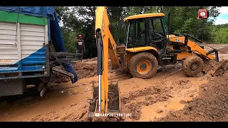 JCB in Truck tang nawr chhuak - Chawngte Road (Dt.17.09.2021)
