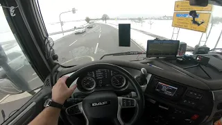 Weiblingen region POV  truck driving