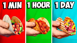 1 Minute vs 1 Hour vs 1 Day Tacos by VANZAI COOKING