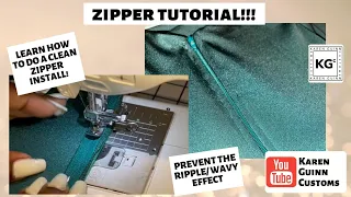 Zipper Sewing Tutorial!!!