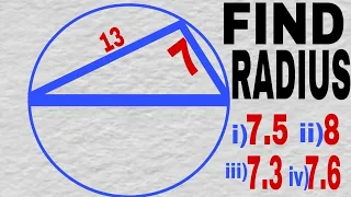 Find the radius of a circle | Triangle inscribed in a circle | Can you solve this