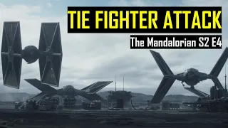 The Mandalorian S2E4 Outlander TIE Fighter Attack
