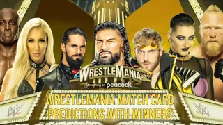 Wrestlemania 39 Match Card Predictions With Winners