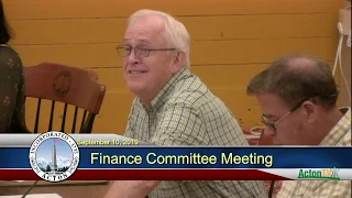 Acton Finance Committee Meeting - 9/10/19