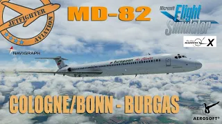 MSFS2020 - MD-82 - COLOGNE/BONN - BURGAS - HARD RNAV APPROACH & GA -  VATSIM