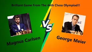 Magnus Carlsen Vs George Meier - Game From The 44th Chess Olympiad