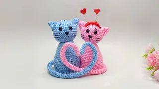 💖🌸An original idea that generates income🌸How to crochet Cats in Love🌸💖