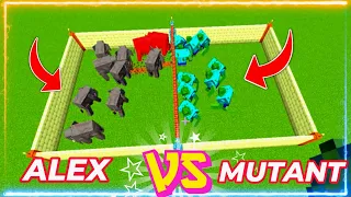 tiger vs mutant mobs fight in minecraft | minecraft mod | minecraft mob battle