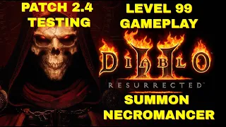 Diablo 2 Resurrected - SUMMON NECROMANCER Patch 2.4 testing - Diablo & Cow Level.