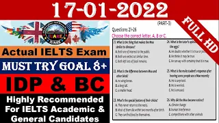 IELTS Listening Actual Test With Answers | IELTS Listening Actual Test 2021 | 17-01-2022