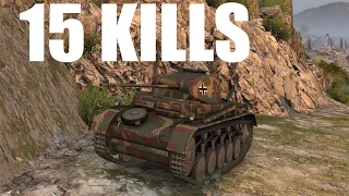 Pz.II - 15 Kills - World of Tanks Replay RU