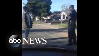 A disturbing confrontation between a Sacramento police officer and a man accused of jaywalking