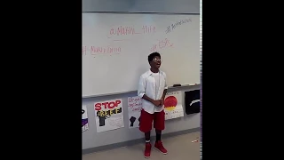 Shy kid sings in front of class "AMAZING"