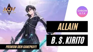 AOV x Sword Art Online (SAO) - Allain / Black  Swordsman Kirito Skin Gameplay