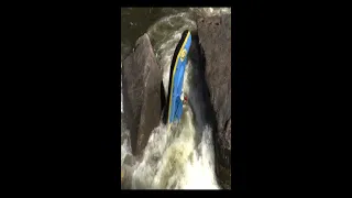 Raft flips in box canyon, Gauley River whitewater rafting carnage