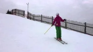 How to do a Hockey stop on skis