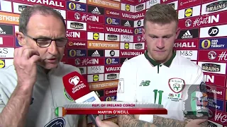Martin O'Neill & James McClean post match interview Wales 0-1 Ireland