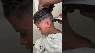 Dad and mom cut and braid son hair for his reaction #shorts